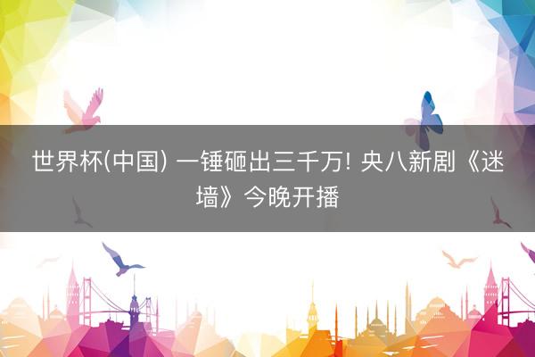 世界杯(中国) 一锤砸出三千万! 央八新剧《迷墙》今晚开播