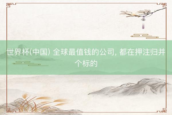 世界杯(中国) 全球最值钱的公司, 都在押注归并个标的