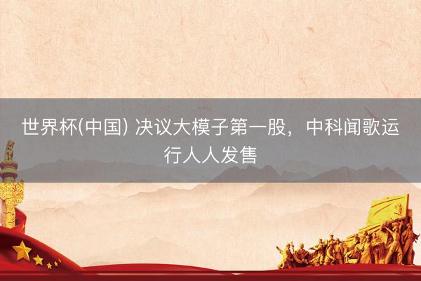 世界杯(中国) 决议大模子第一股，中科闻歌运行人人发售